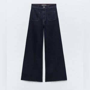ZW ZARA MARINE HIGH WAIST PANTS-  Dark denim - size 26